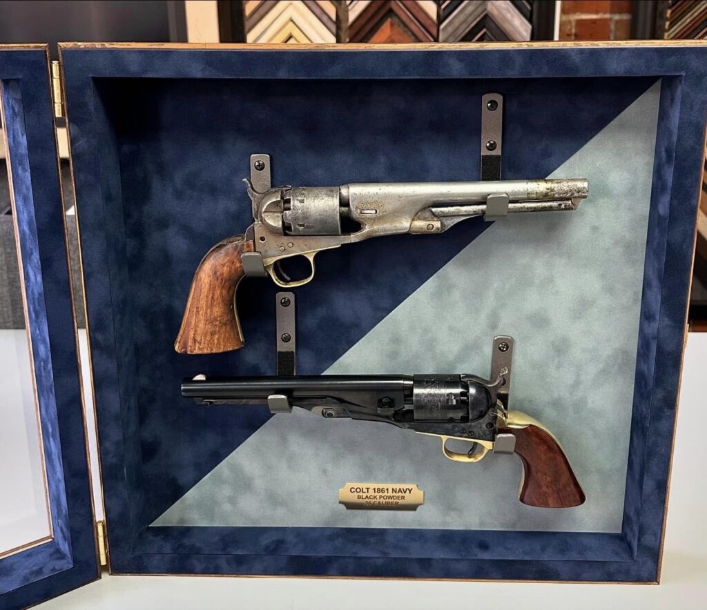 Custom Framed Handgun Shadowbox 