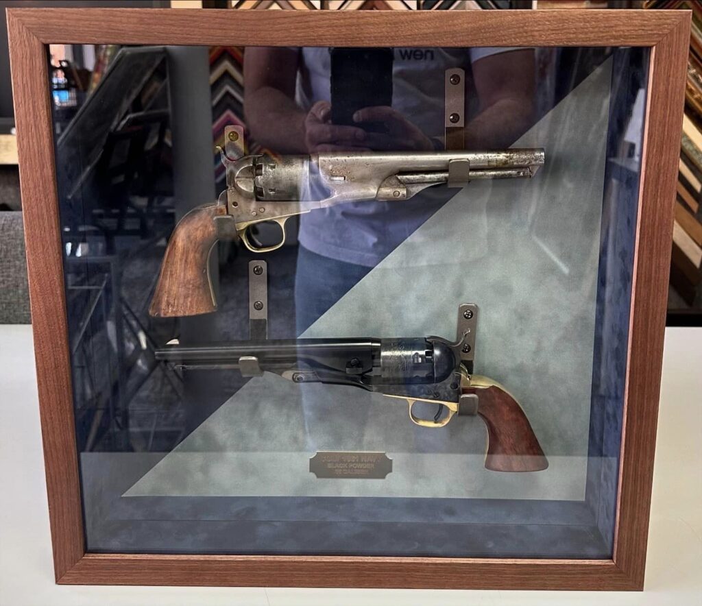 Custom Framed Handgun Shadowbox 