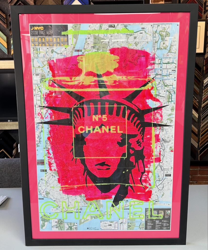 No. 5 Chanel & Statue of Liberty NYC Bike Map 