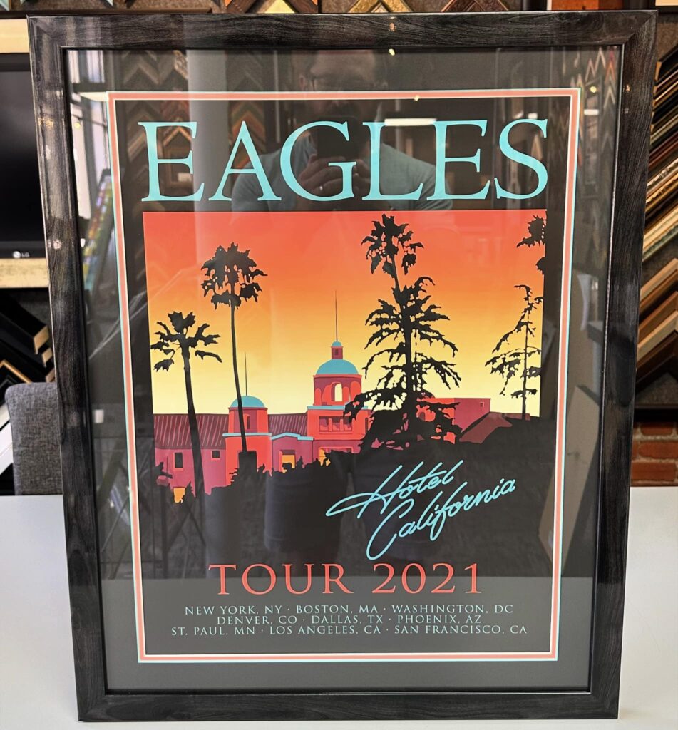 Custom Framed Eagles Hotel California Tour 2021