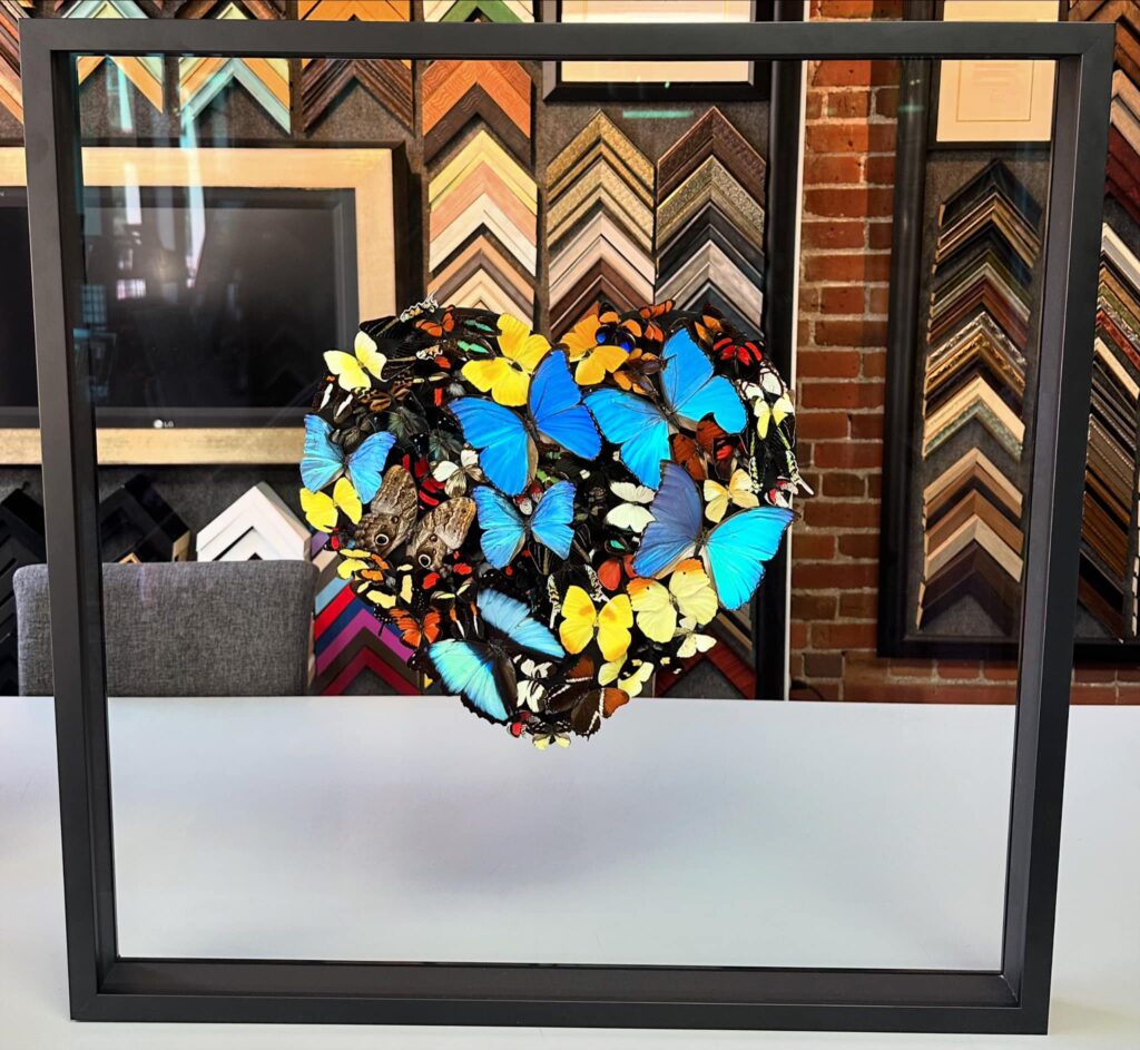 Custom Framed Butterfly Heart Shadowbox 