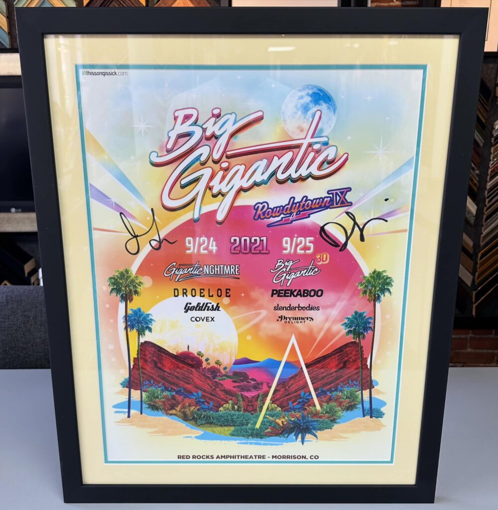 Custom Framed 'Big Gigantic' Concert Poster