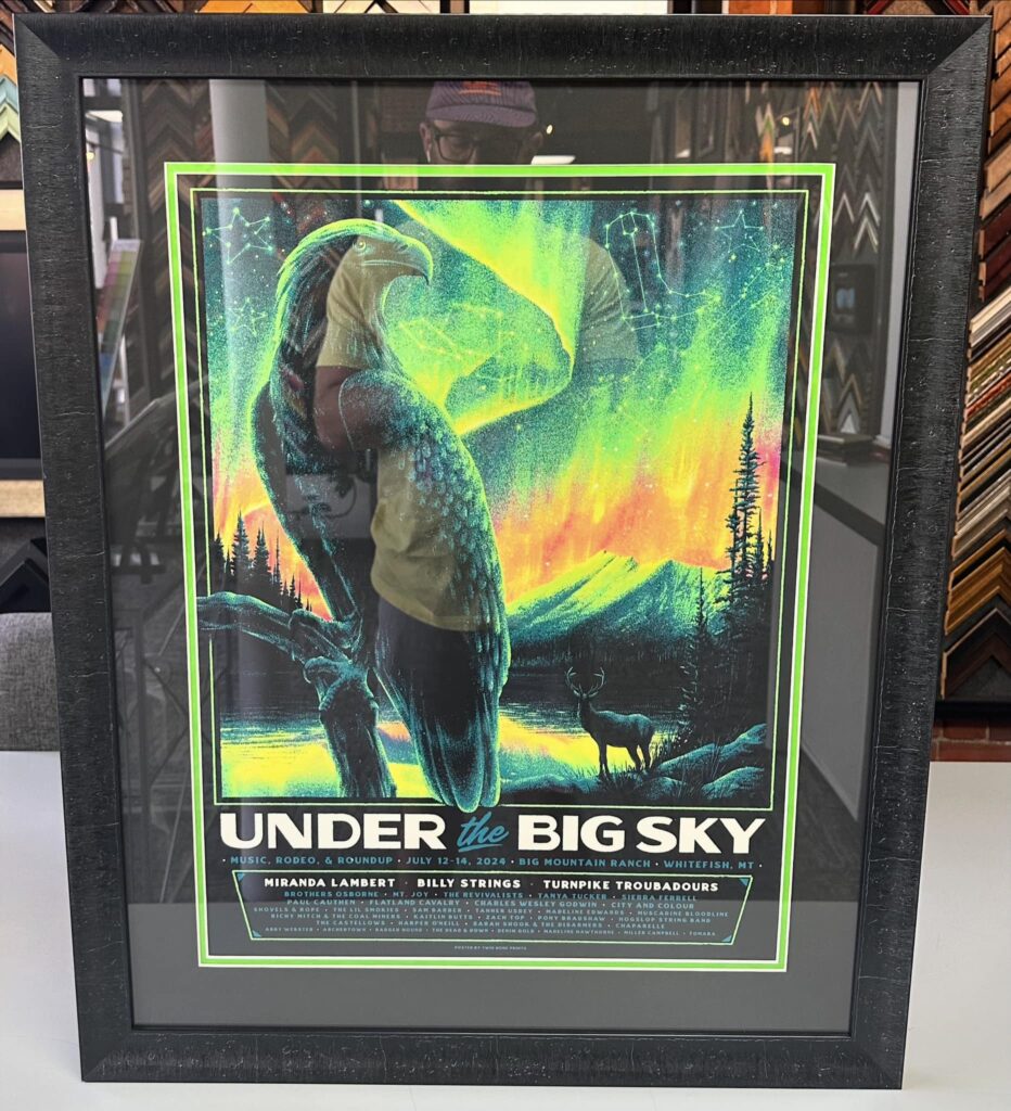 'Under the Big Sky' Custom Framed Concert Poster