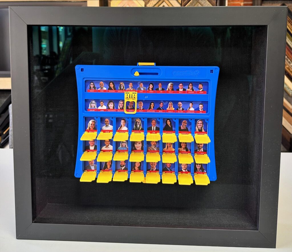 Custom Framed 'Guess Who?' Shadowbox