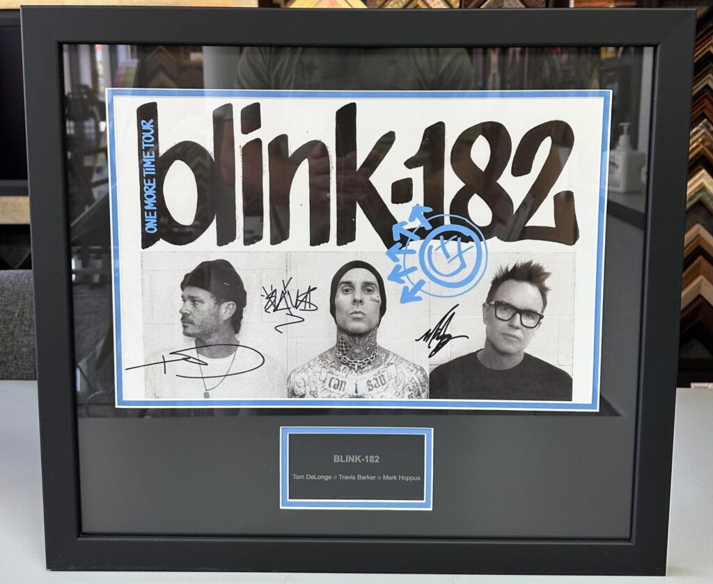 Custom Framed Blink 182 Signed Print