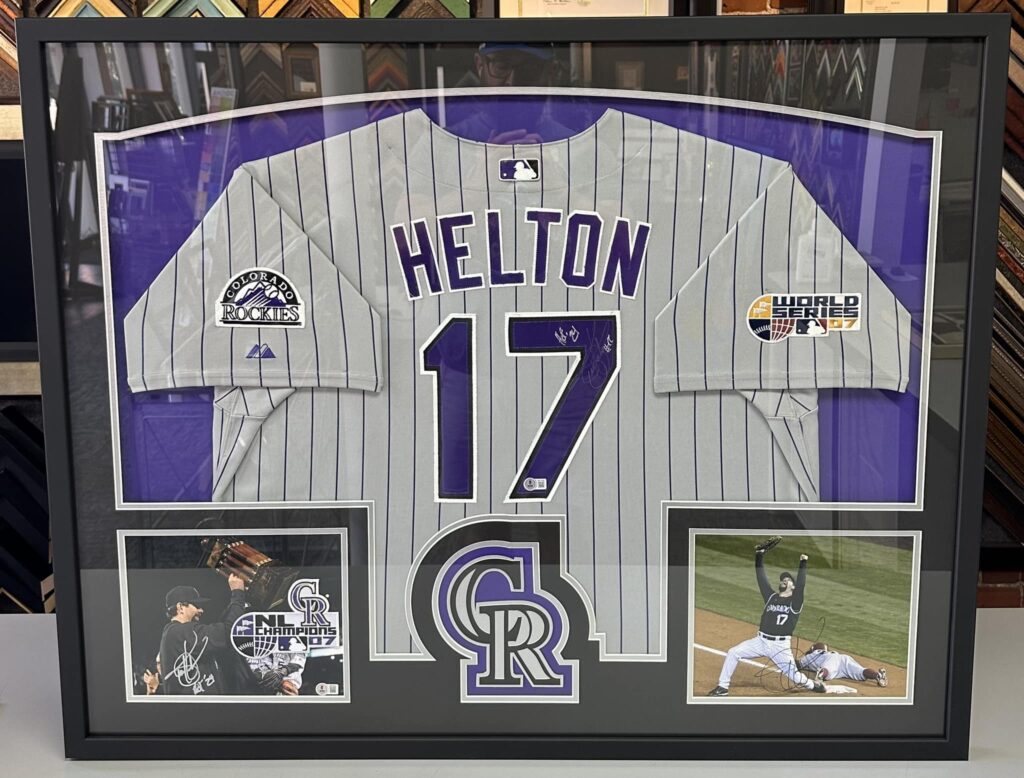 Custom Framed Todd Helton Rockies Jersey