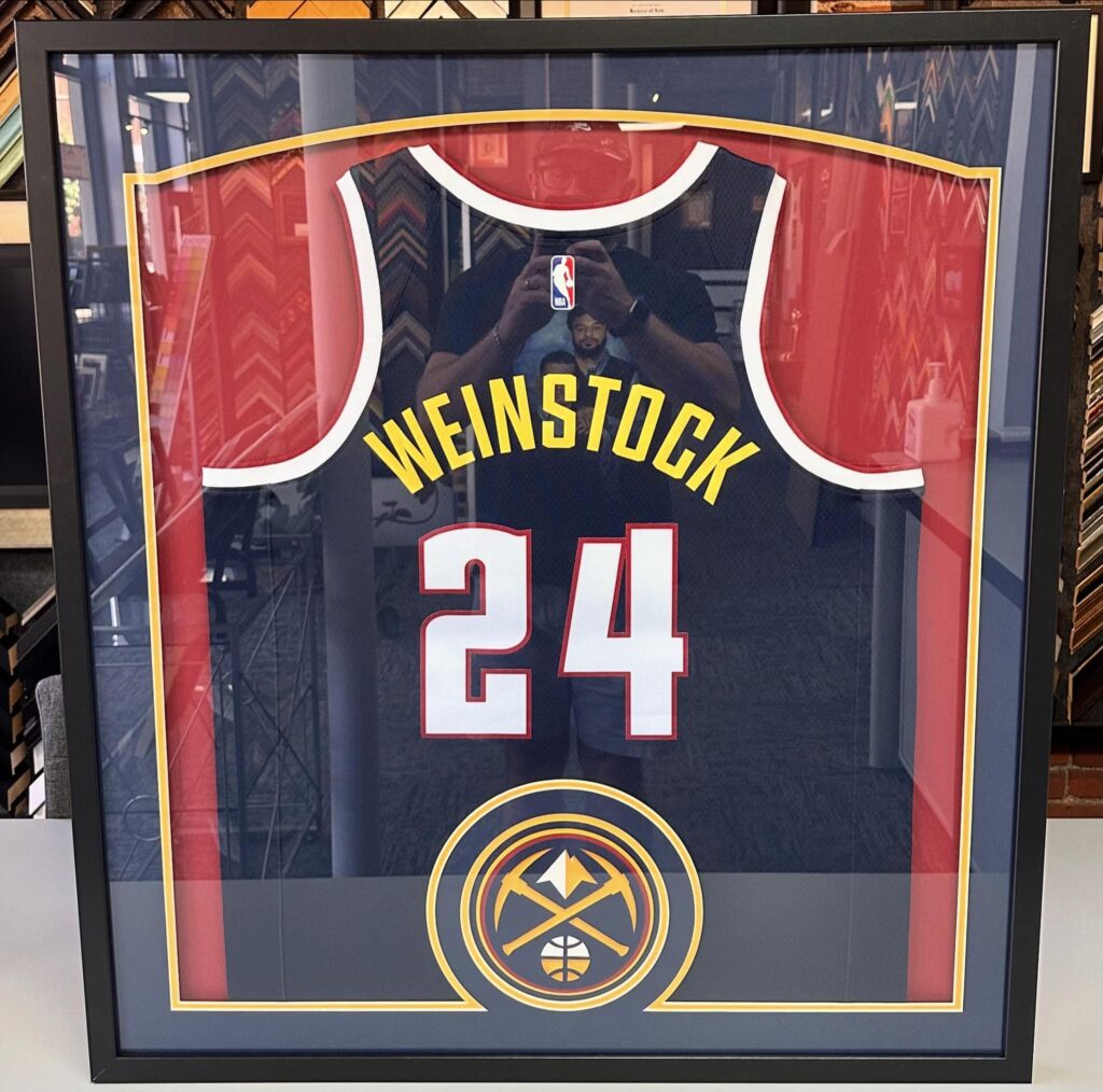 Denver Nuggets Jersey Framing 