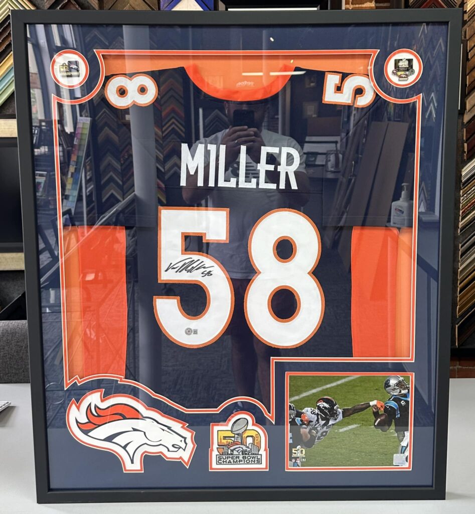 Von Miller Denver Broncos Jersey Framing 