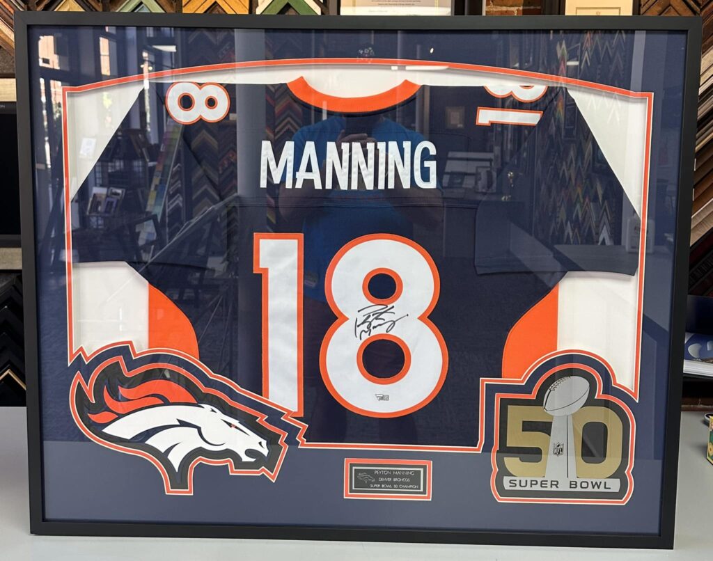 Custom Framed Peyton Manning Broncos Jersey