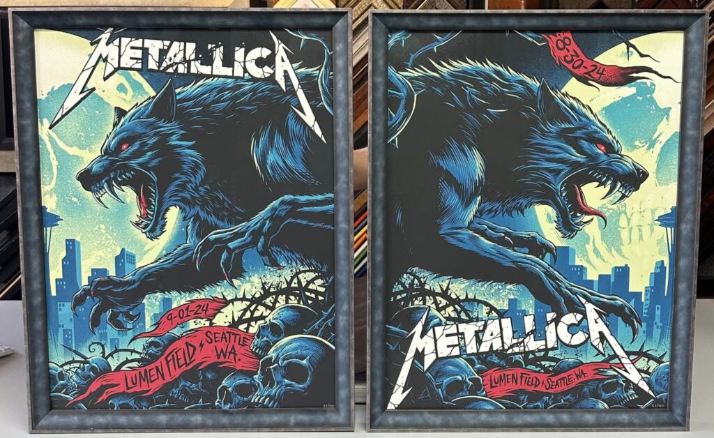 Custom Framed Metallica | Seattle WA Posters