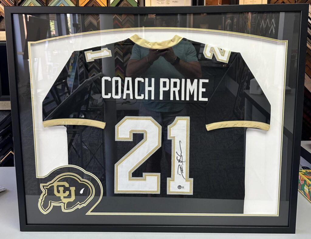 Framed Deion Sanders Coach Prime Jersey