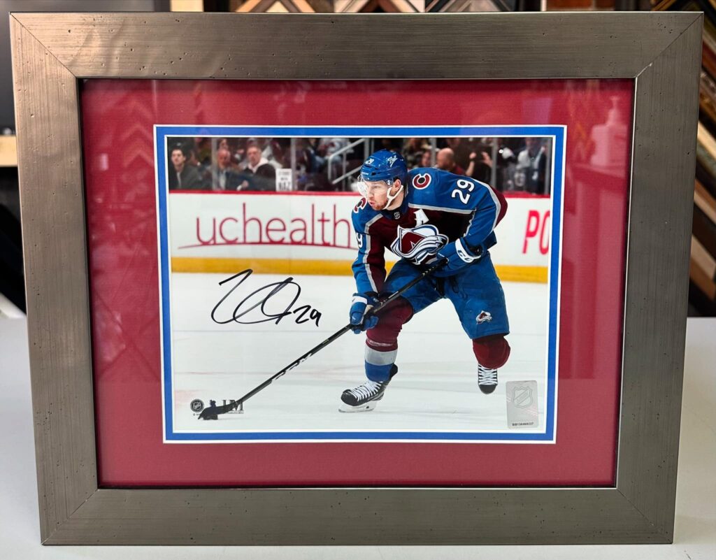 Custom Framed Nathan MacKinnon Photo