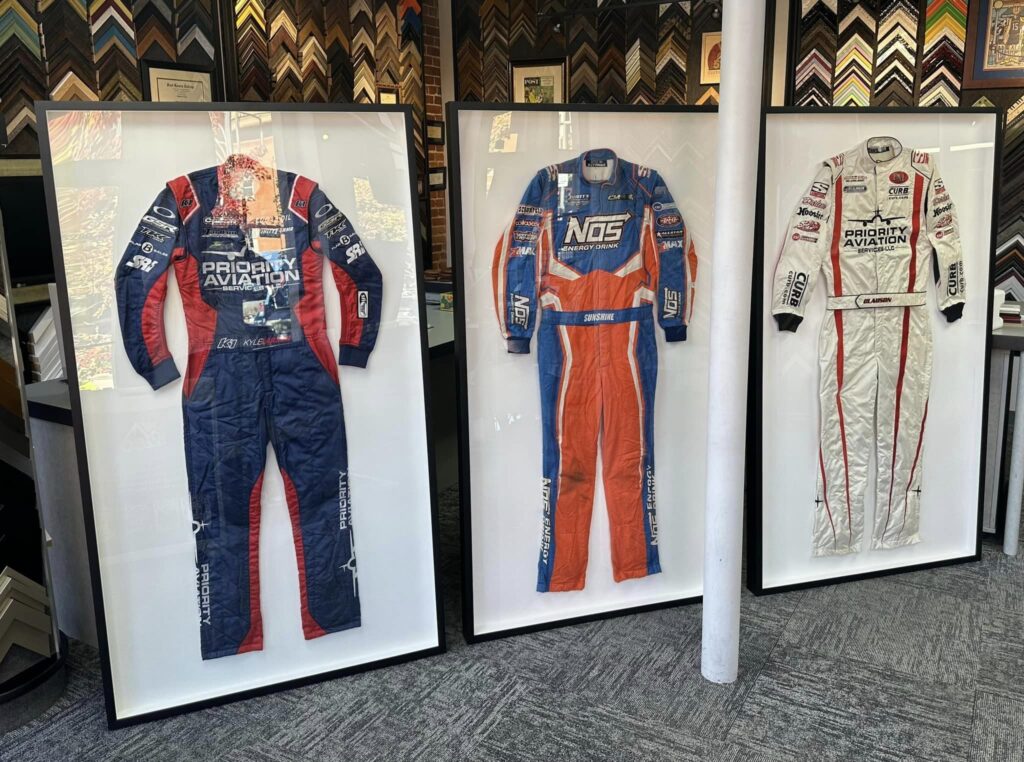 Custom Framed Racing Suit Shadowbox 