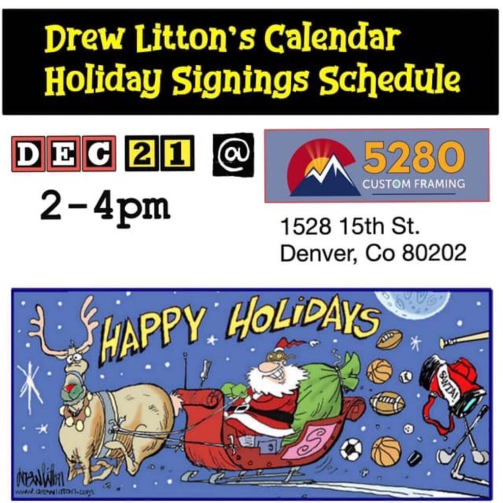 Drew Litton Calendar Signing at 5280 Custom Framing