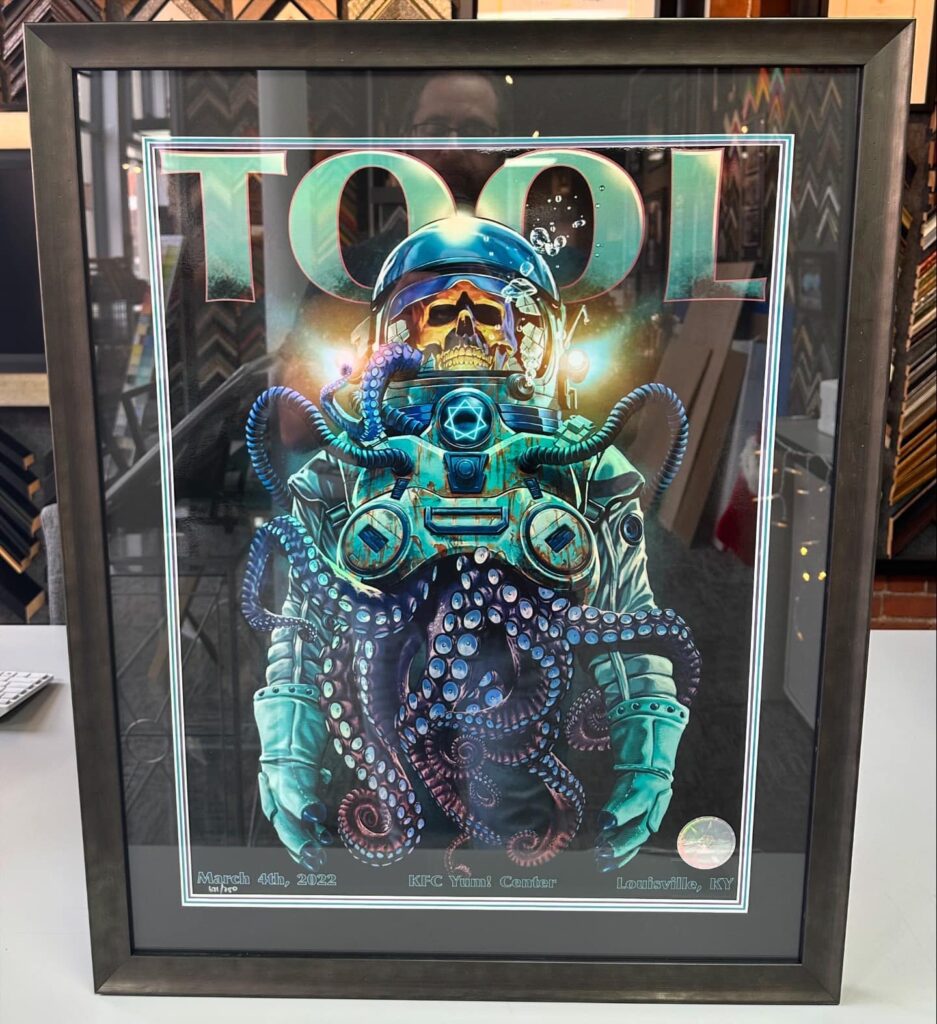 Custom Framed Mark Brooks Tool Poster