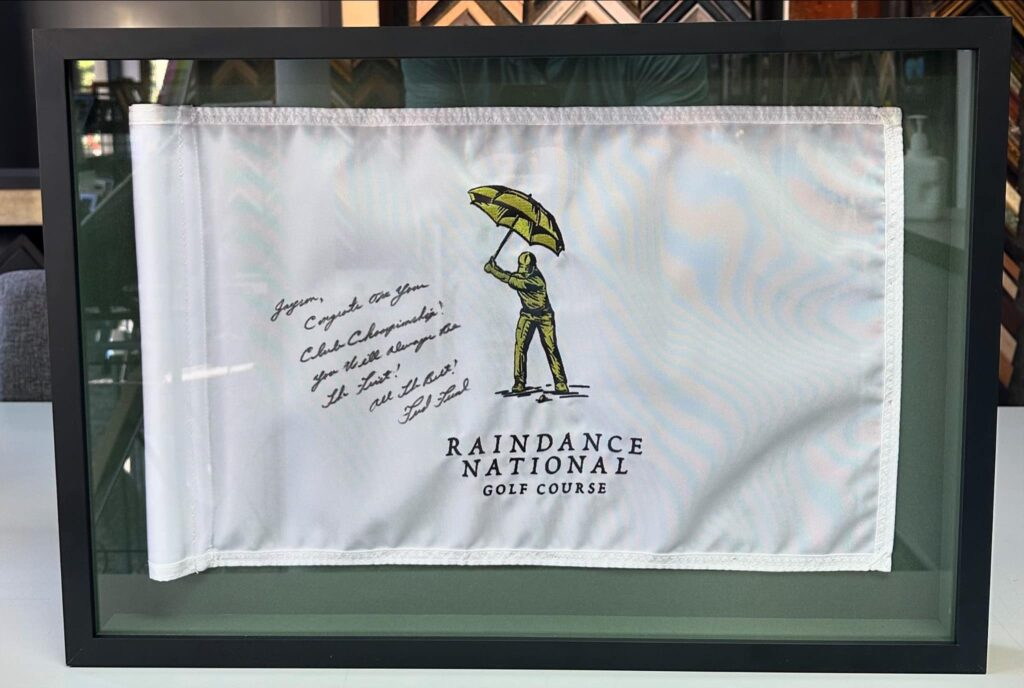 Framed RainDance National Resort & Golf Flag 