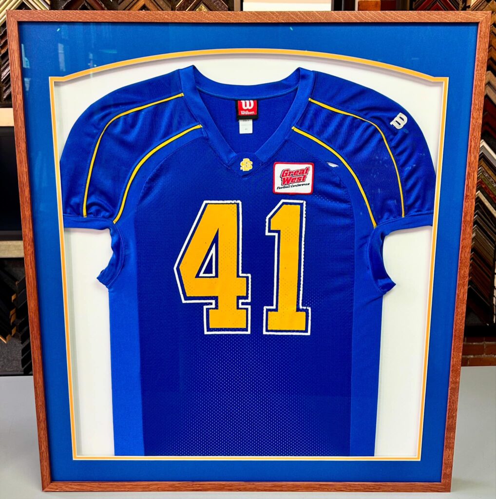 Framed South Dakota State Football Jersey