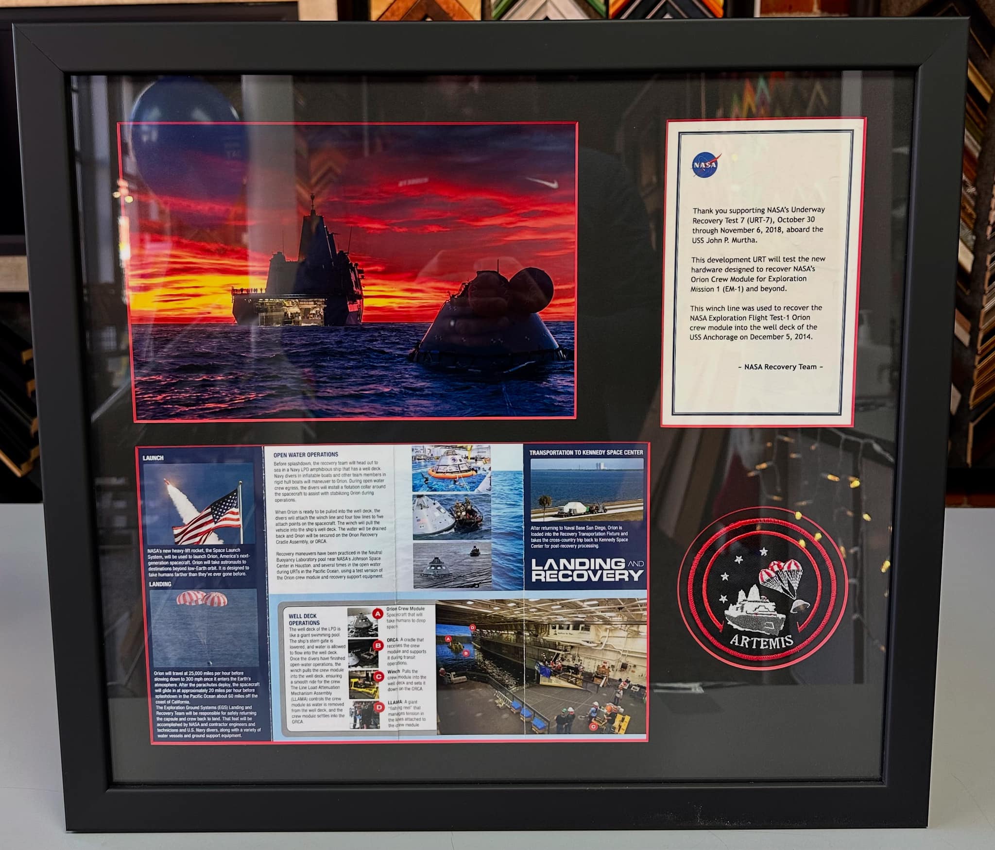 NASA Landing & Recovery Collage Frame – 5280 Custom Framing