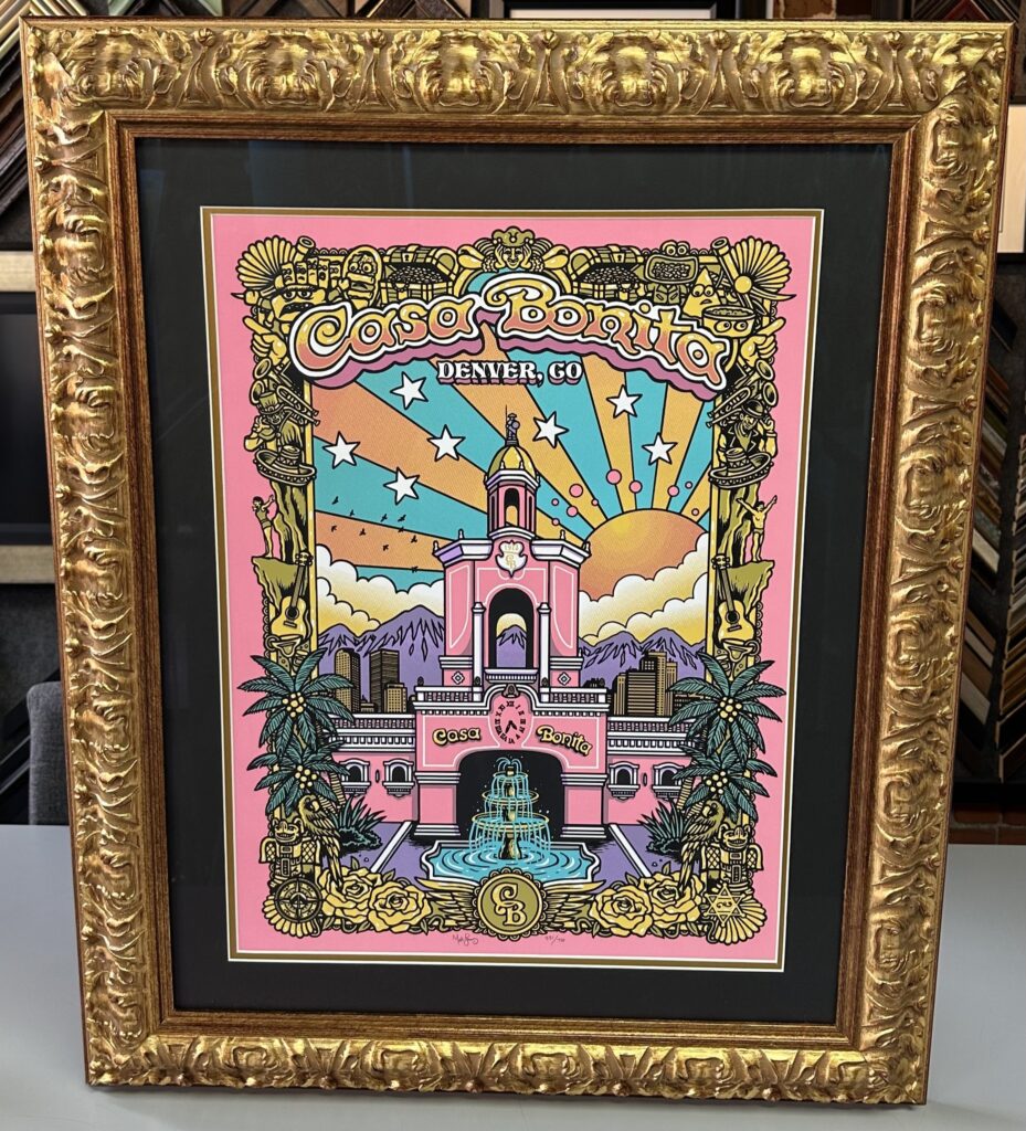 'Casa Bonita' by Matt Leunig framed by 5280 Custom Framing 