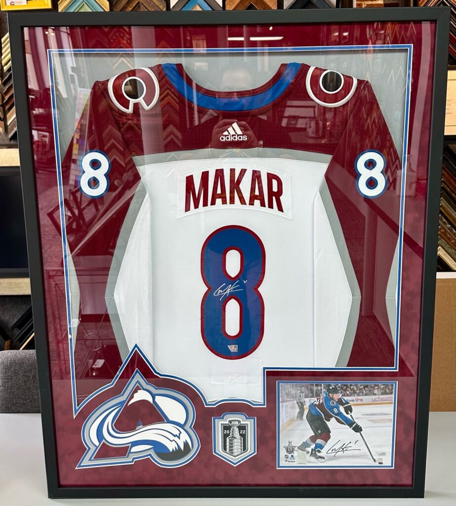 Custom Framed Cale Makar Avalanche Jersey 