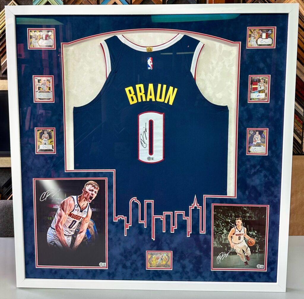 Custom Framed Christian Braun Nuggets Jersey