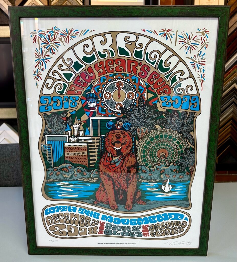 Custom Concert Poster Framing Denver 