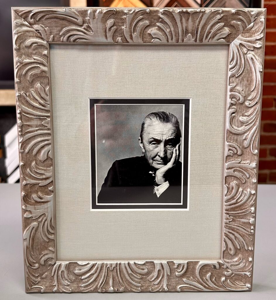 Custom Framed Georgia O'Keeffe Portrait 
