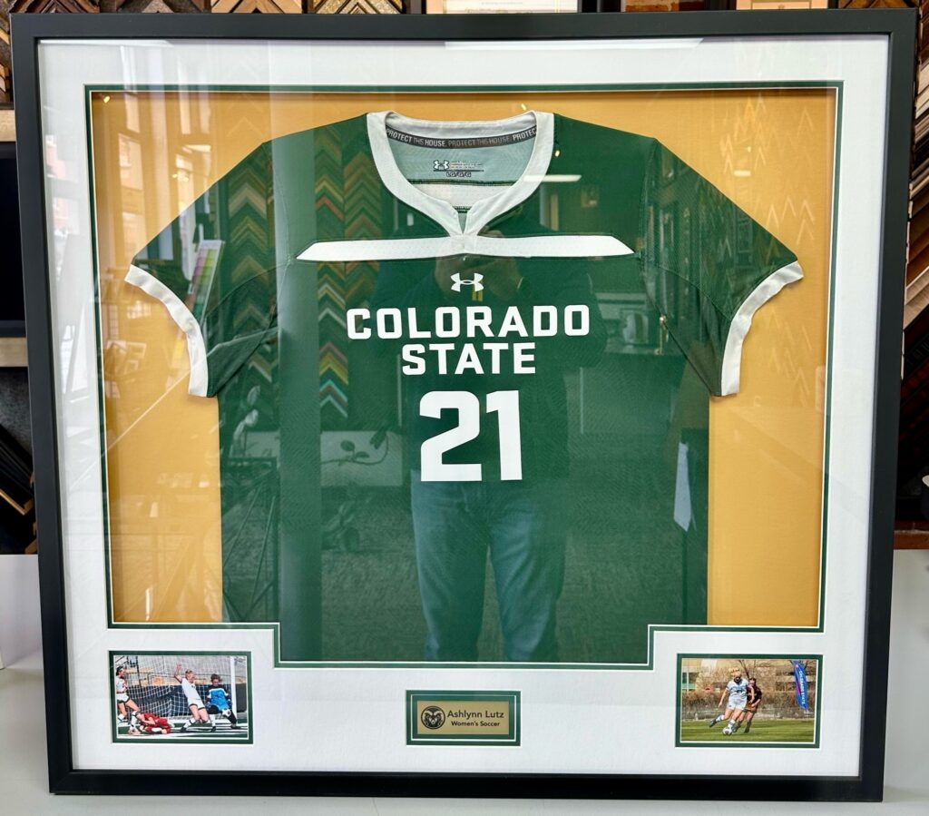 Custom Framed CSU Women's Soccer Jersey