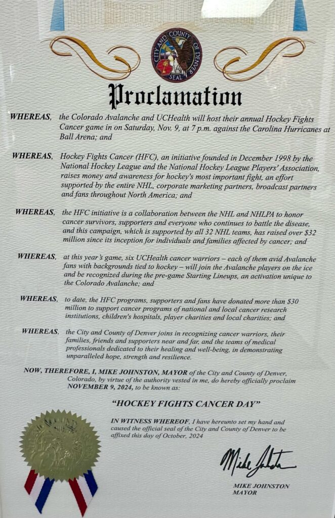 Hockey Fights Cancer 