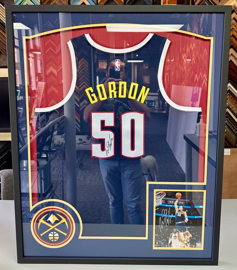 Custom Framed Aaron Gordon Nuggets Jersey