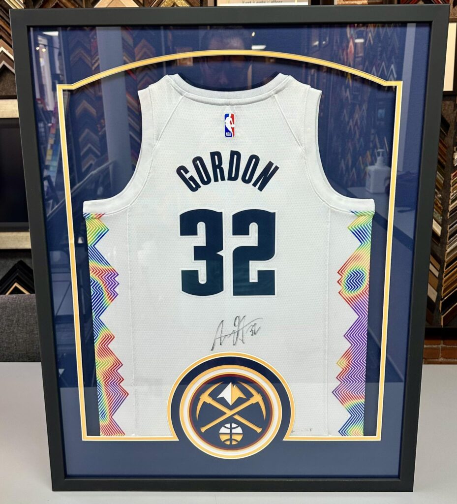 Custom Framed Aaron Gordon Nuggets Jersey
