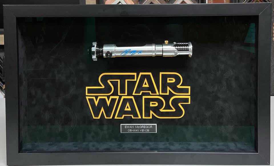 Custom Framed Lightsaber Shadowbox 
