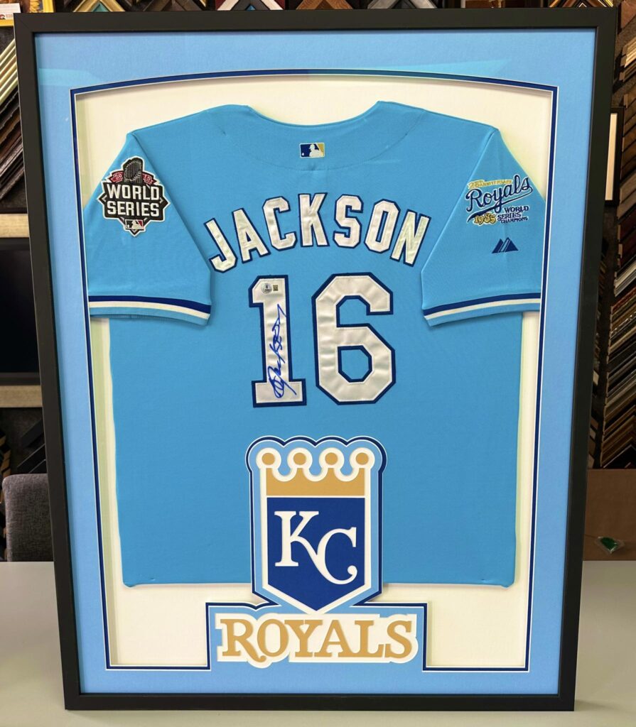 Custom Framed Bo Jackson Royals Jersey 