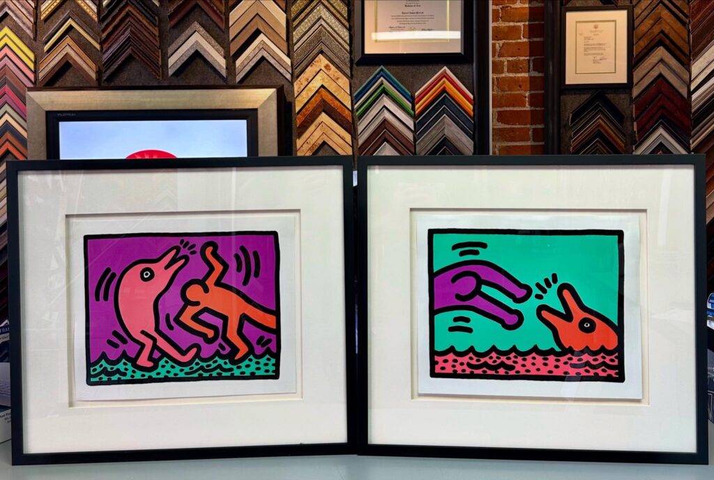 Custom Framed Keith Haring Artwork 