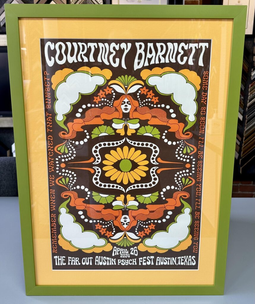 Custom Framed Courtney Barnett Concert Poster