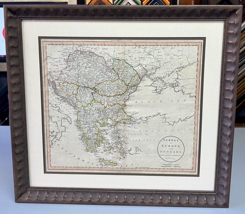 Vintage Map Framing Denver 