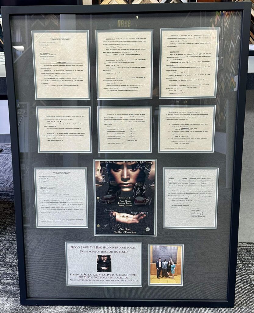 Custom Framed Court Verdict 
