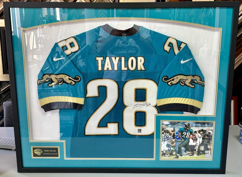 Custom Framed Fred Taylor Jaguars Jersey
