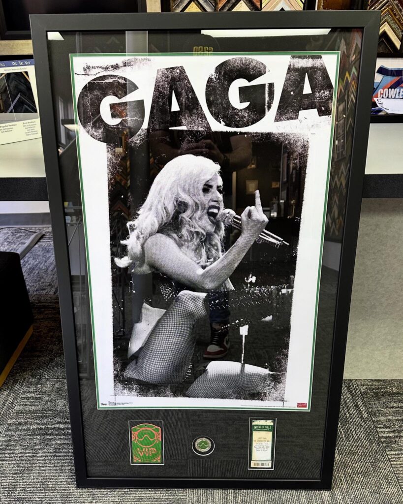 Custom Framed Lady Gaga Concert Poster
