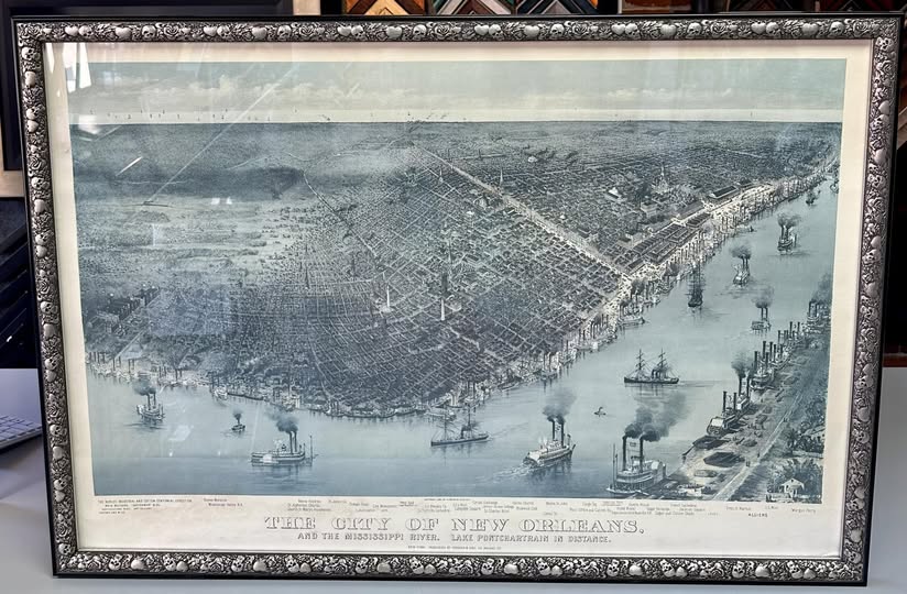 Vintage Map Custom Framing Denver 