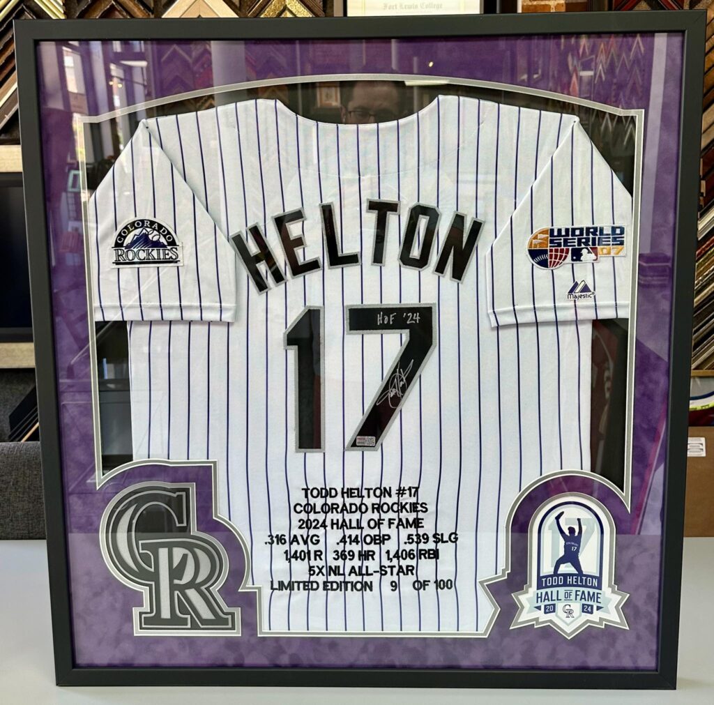 Custom Framed Todd Helton Rockies Jersey