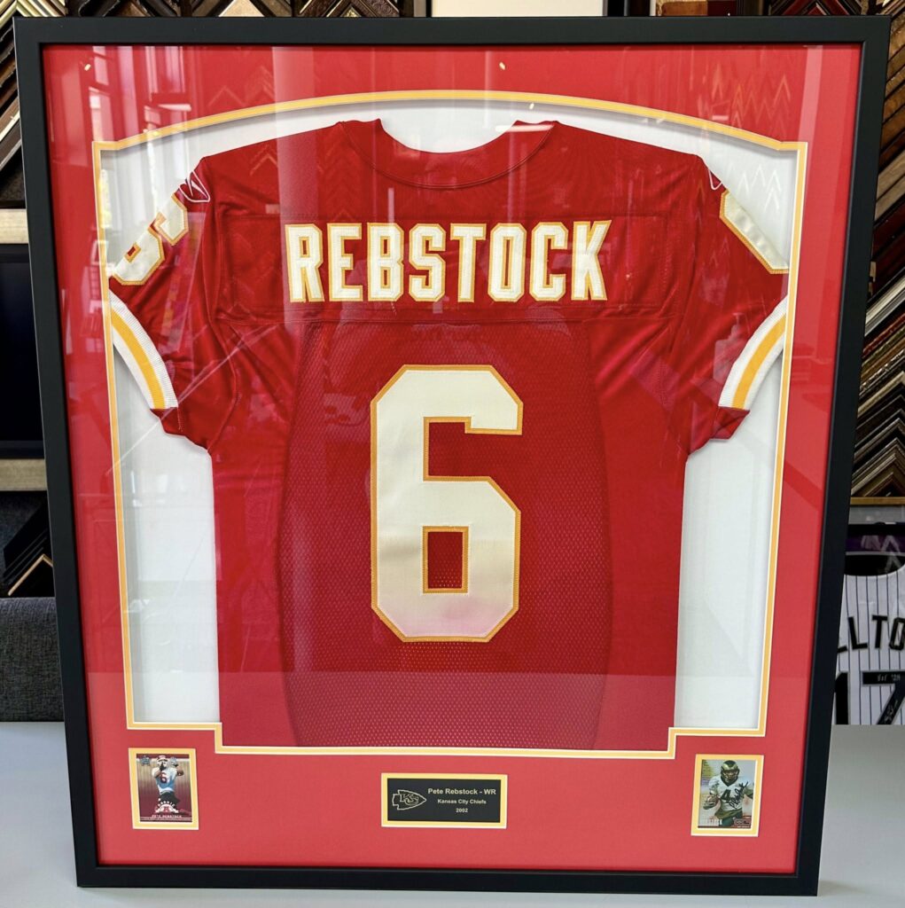Custom Framed Pete Rebstock Jerseys 