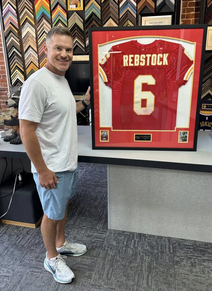 Custom Framed Pete Rebstock Jerseys 