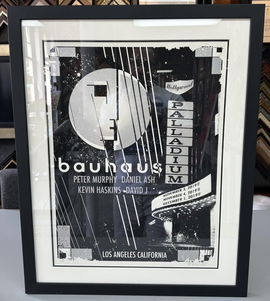 Custom Framed Bauhaus Concert Poster 