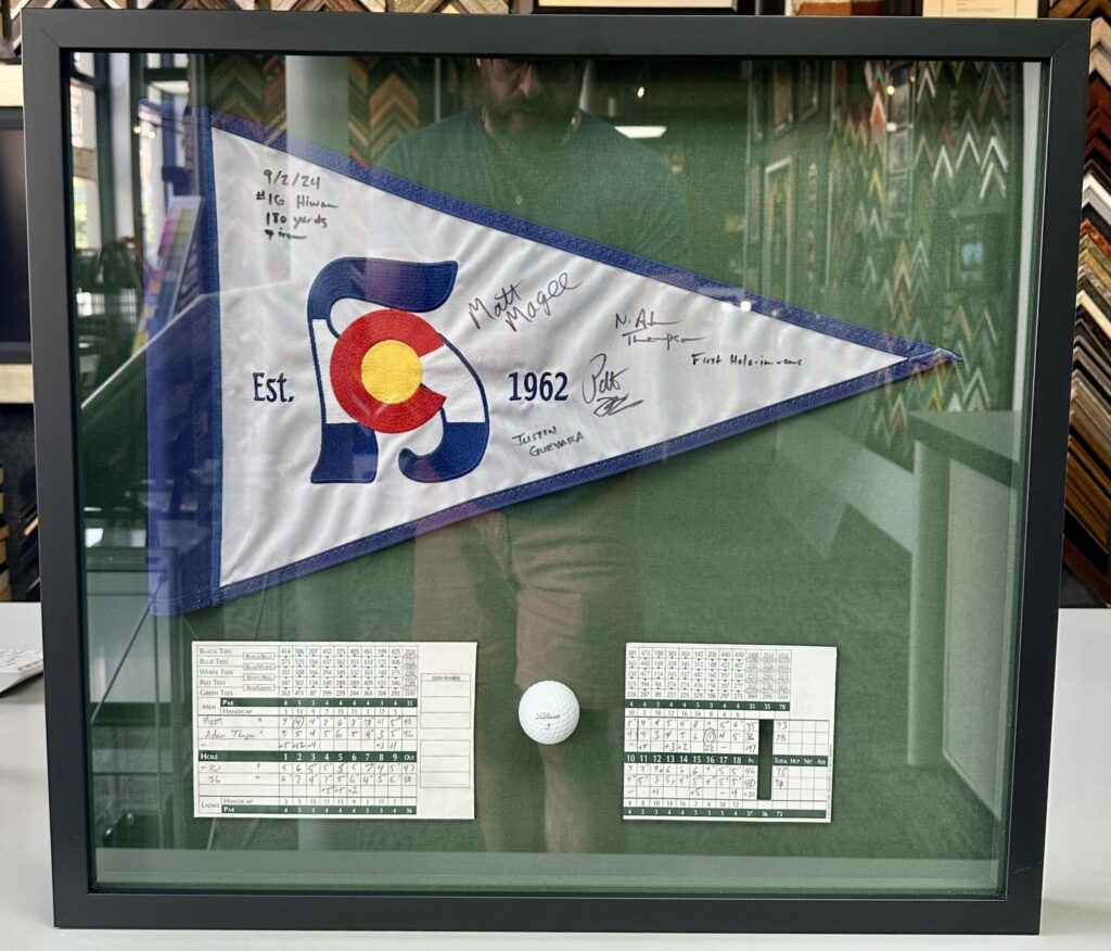 Custom Framed Hole-In-One Golf Shadowbox 