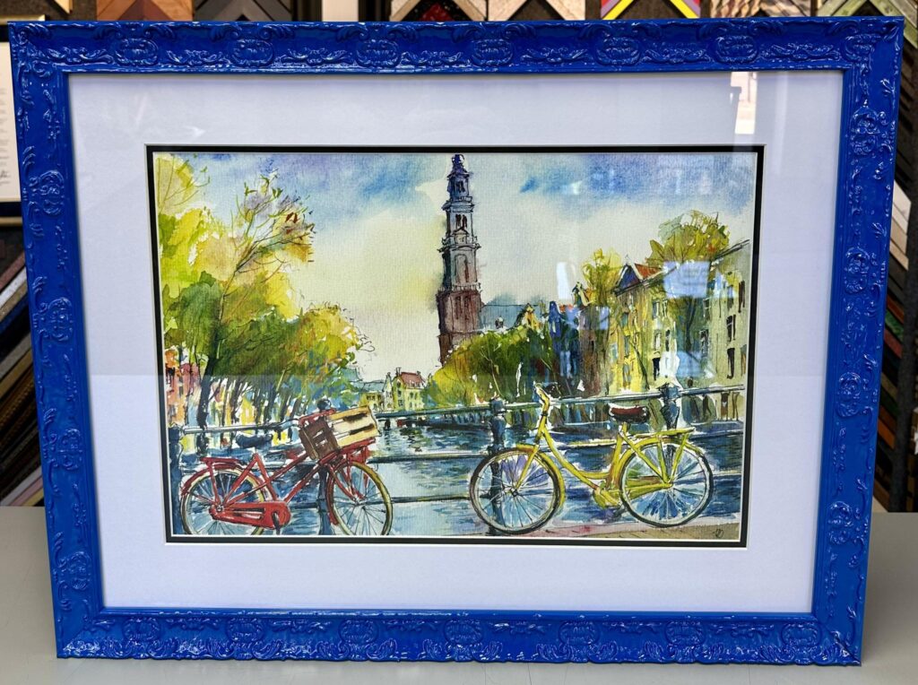 Custom Framed Watercolor Painting Denver