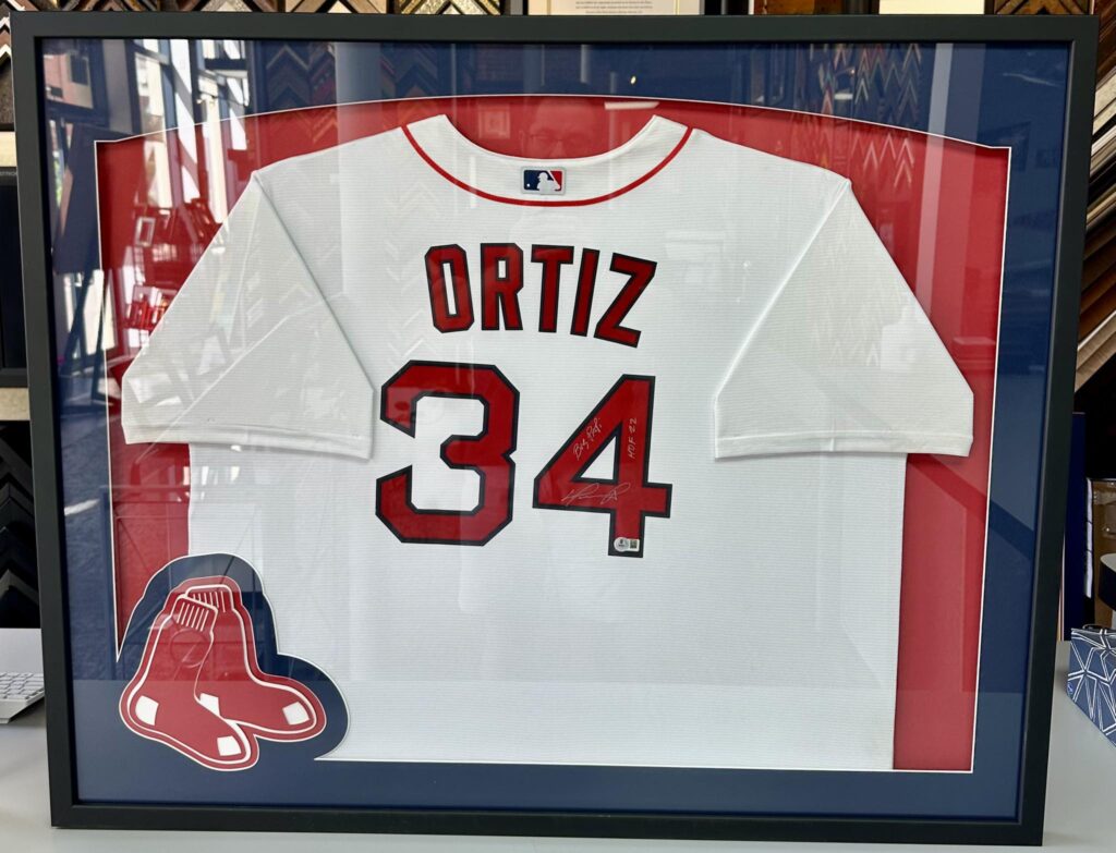 Custom Framed David Ortiz Red Sox Jersey