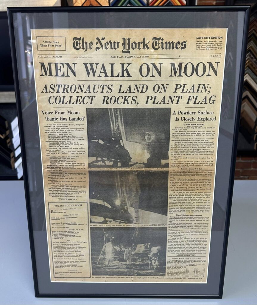 Vintage New York Times Apollo 11 Newspapers