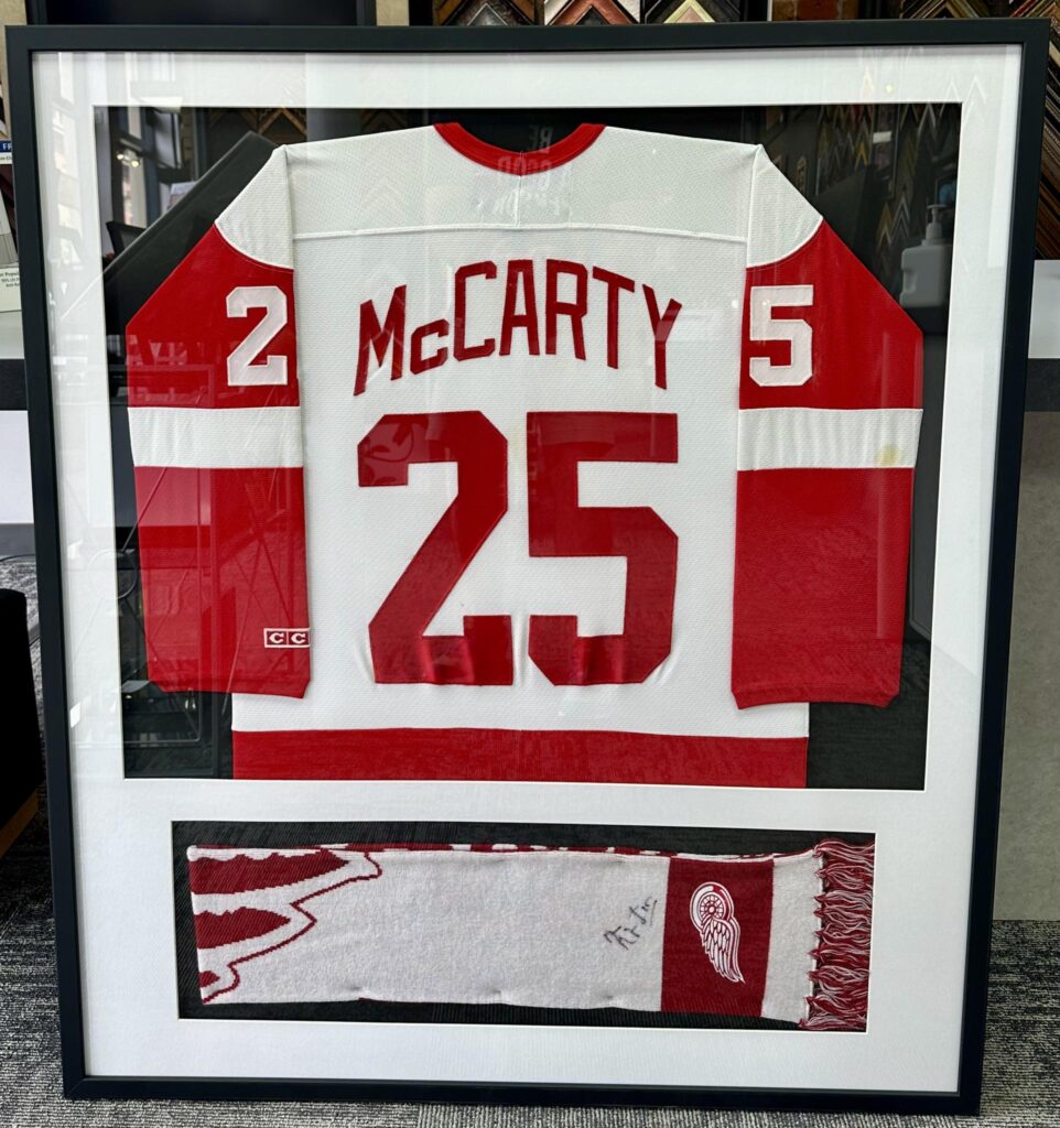 Custom Framed Darren McCarty Red Wings Jersey