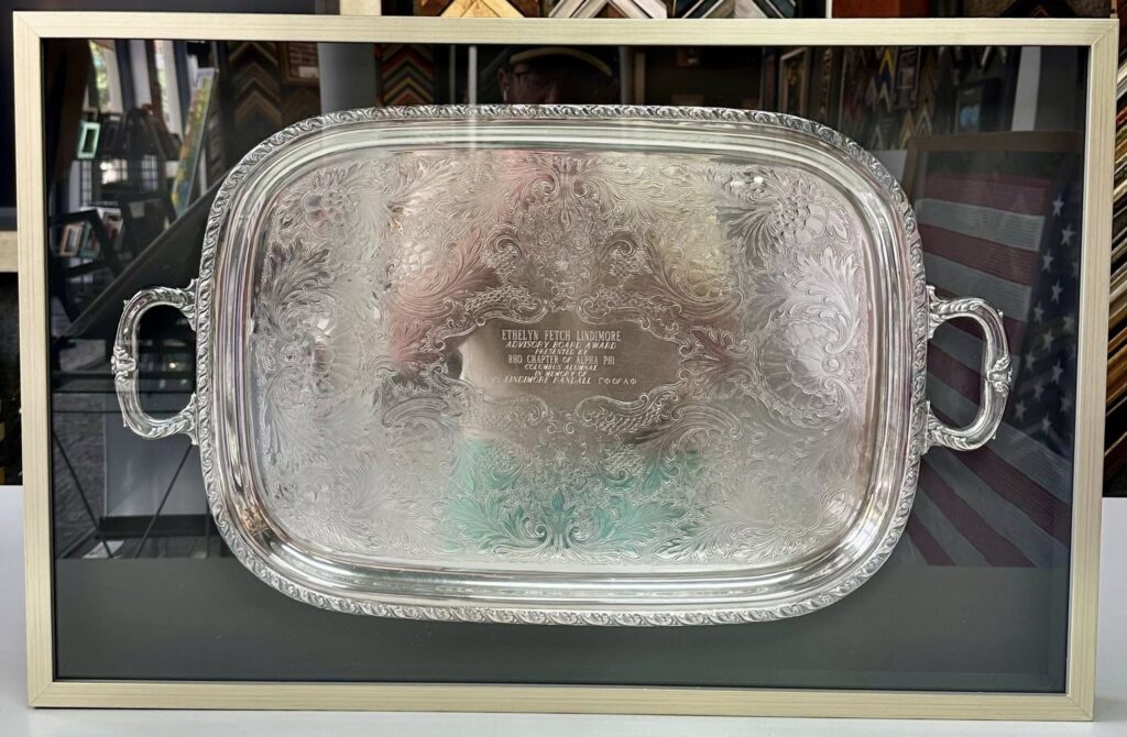 Custom Framed Alpha Phi Silver Platter